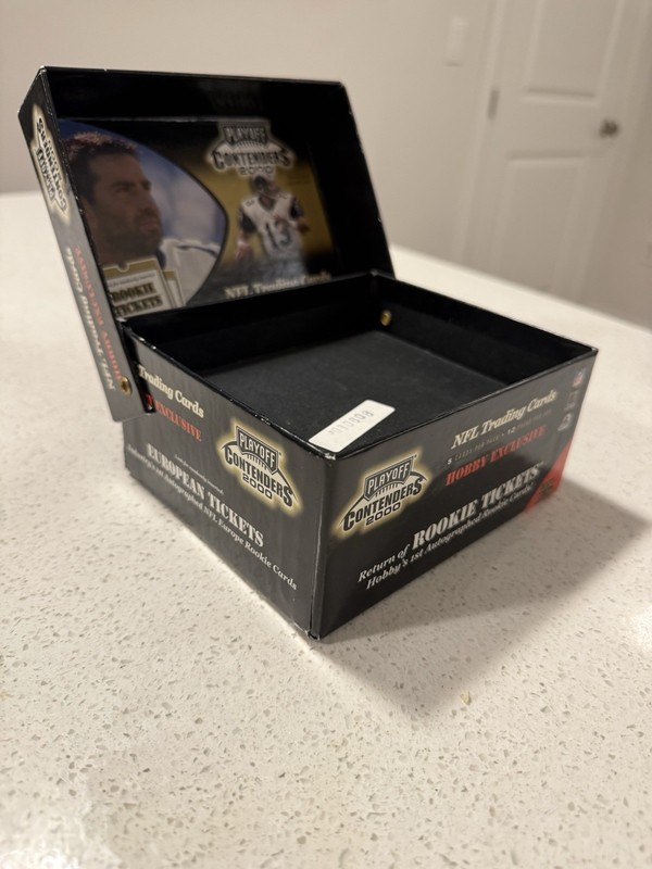 2000 Playoff Contenders Football Empty Box - Tom Brady RC Rookie Auto Year! Rare view 2