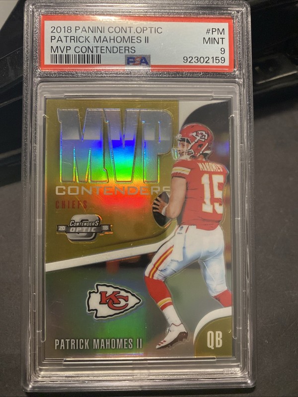 2018 Panini Contenders Optic MVP Contenders Patrick Mahomes II /175 #PM PSA 9