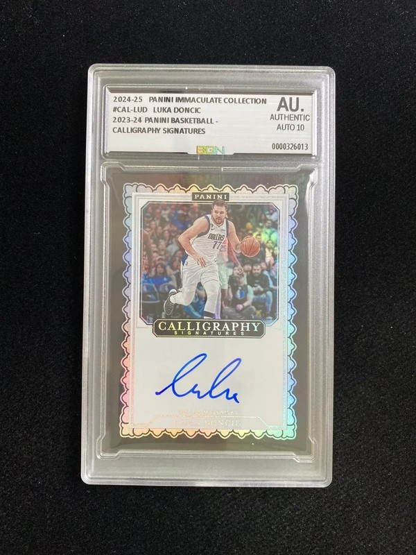 2024-25 Panini Immaculate Calligraphy Luka Doncic BGN Authentic Auto 10 KF29