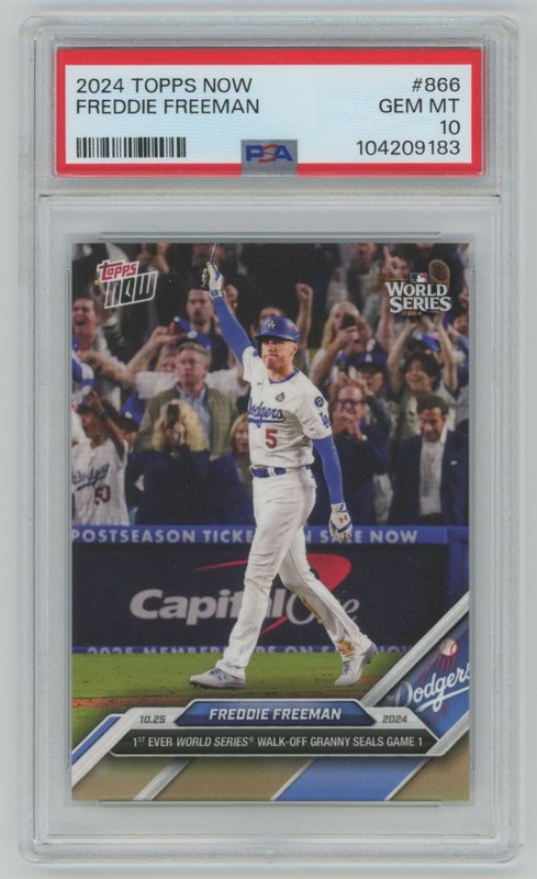 2024 Topps Now World Series Walk Off Granny Freddie Freeman PSA 10 Dodgers #866