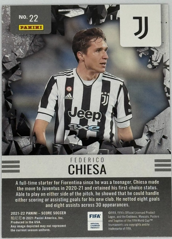 Federico Chiesa - Score Soccer 2021-22 Breakthrough Gold 01/10 view 2