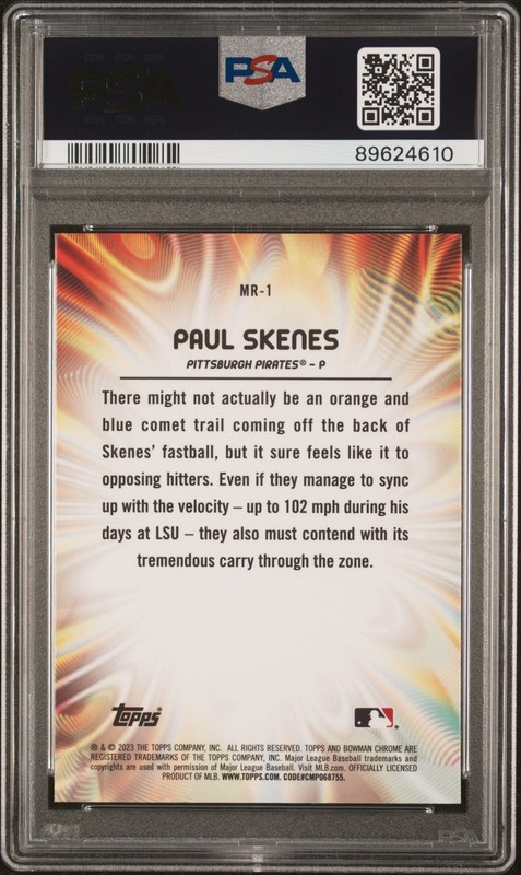 2023 Bowman Draft Mood Ring #MR1 Paul Skenes PSA 10 view 2