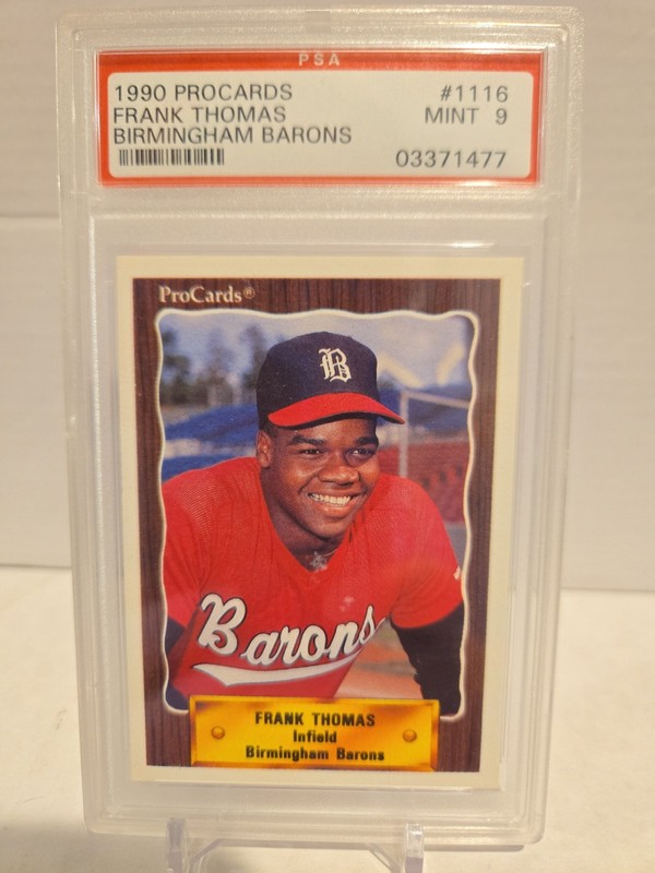 1990 Procards #1116 Frank Thomas Birmingham Barons PSA 9