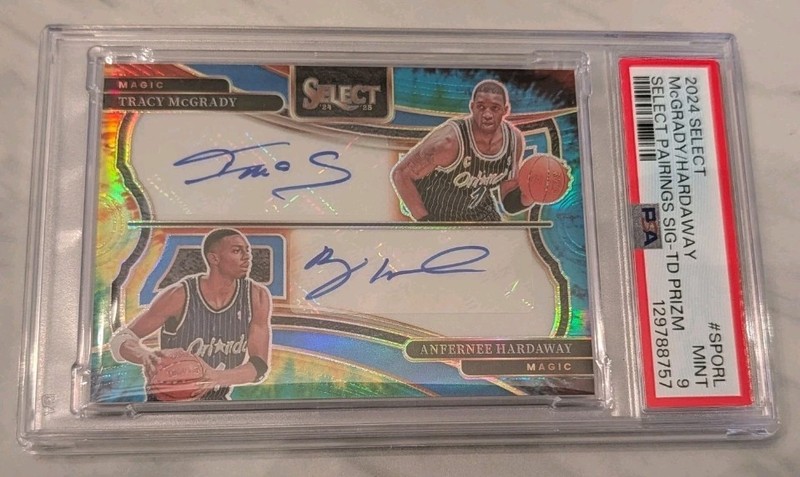 2024 Panini Select Anfernee Hardaway Tracy McGrady Auto #'d 11/25 Tye Die Prizm 