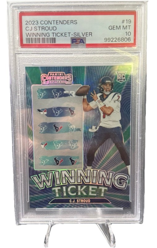Panini 2023 Contenders C.J. Stroud Texans Winning Ticket Silver #19 PSA 10 RC