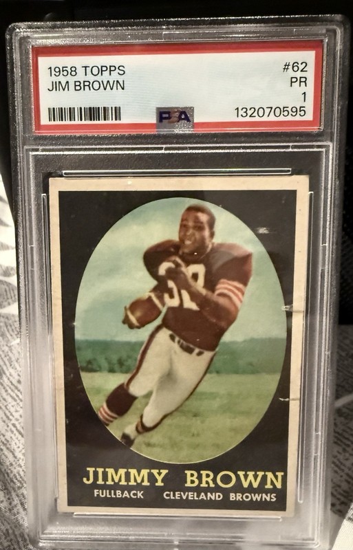 1958 Topps - Jim Brown #62 PSA 1 - Pretty Card