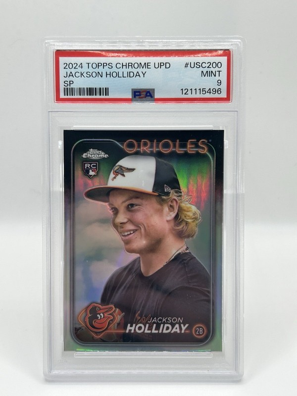 2024 Topps Chrome Update Jackson Holliday Image Variation RC SP PSA 9