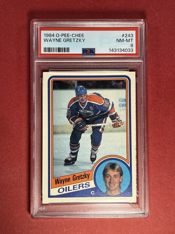 1984 O-Pee-Chee OPC #243 Wayne Gretzky HOF PSA 8 NM-MT Oilers