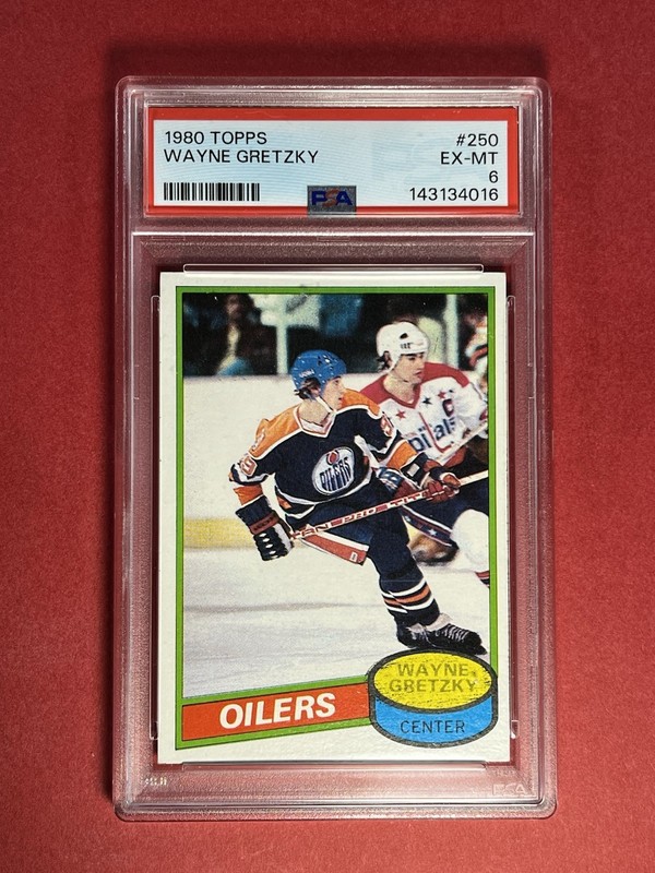 1980 Topps #250 WAYNE GRETZKY (HOF) GOAT PSA 6 EX/MT Edmonton OILERS 2nd Yr