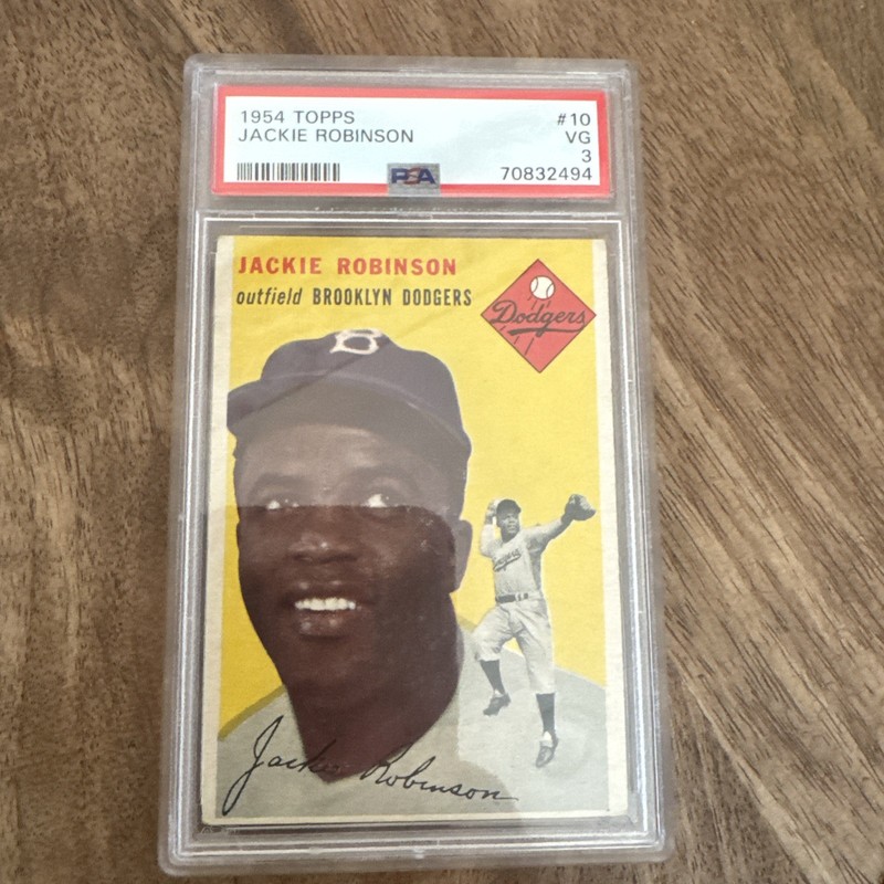 1954 Topps - Jackie Robinson #10 White Back