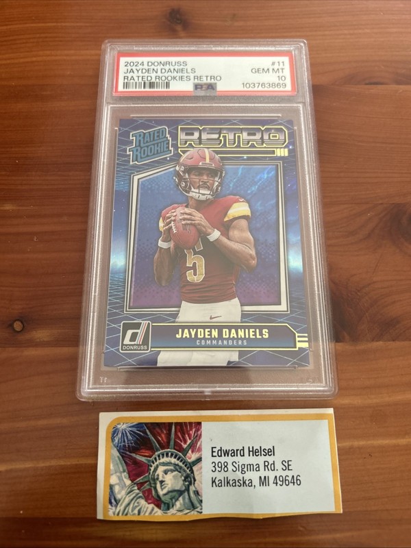 jayden daniels rookie card psa 10