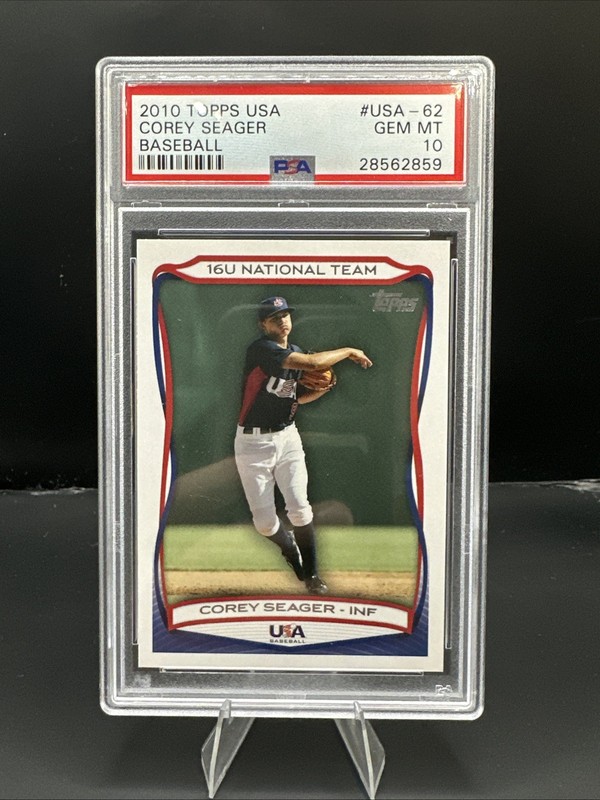 2010 Topps USA Baseball Team Corey Seager #USA-62 (RC) PSA 10 GEM MT 🔥🏆⚾️🇺🇸