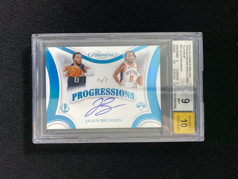2024-25 Panini Flawless Jalen Brunson Progressions Auto 1/1 BGS 9 /10 YX89