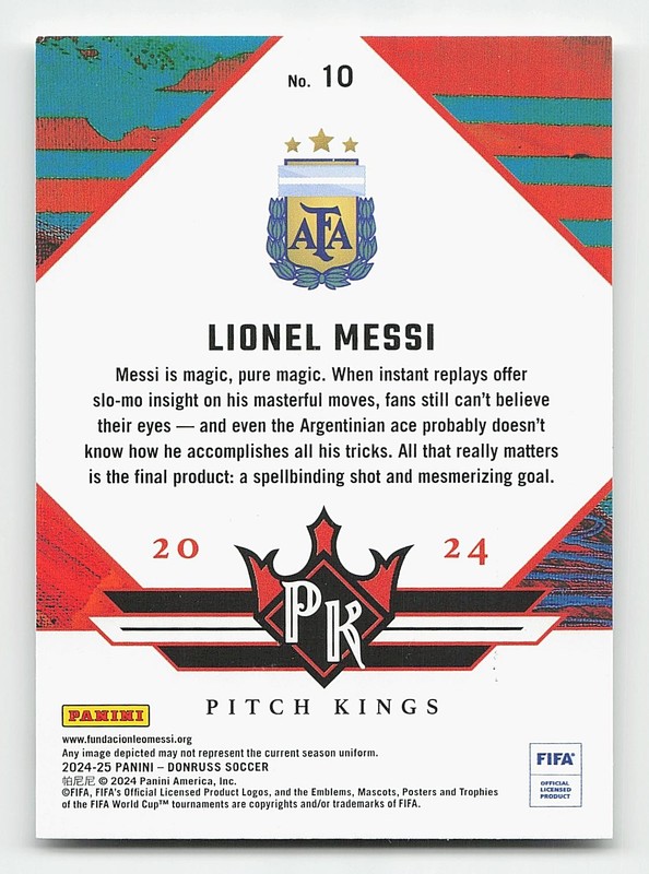 2024-25 Donruss #10 Lionel Messi Pitch Kings view 2