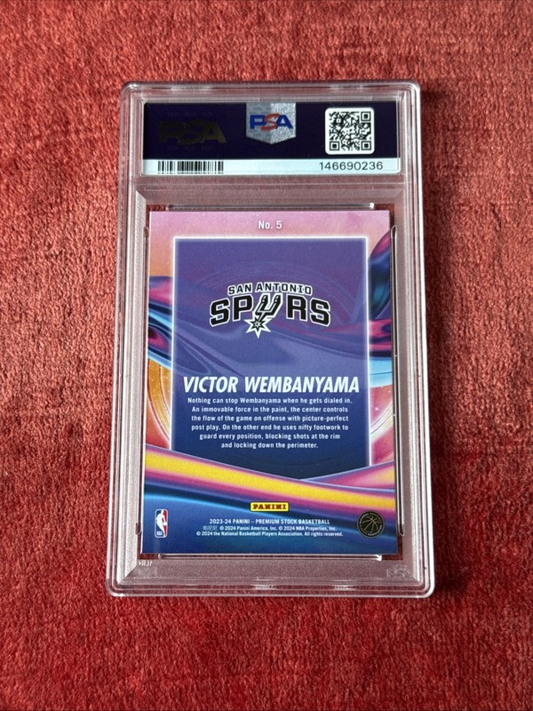 2023 Hoops Premium Stock Victor Wembanyama RC Anti Gravity #5 PSA 10 GEM MINT view 2