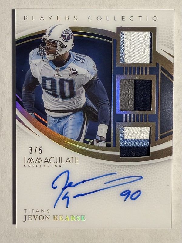 2025 Panini Immaculate Players Collection Jevon Kearse Patch Auto /5 Titans Ssp