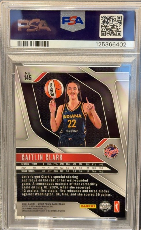 2024 Panini Prizm WNBA - Caitlin Clark #145 Silver Prizm (RC) view 2