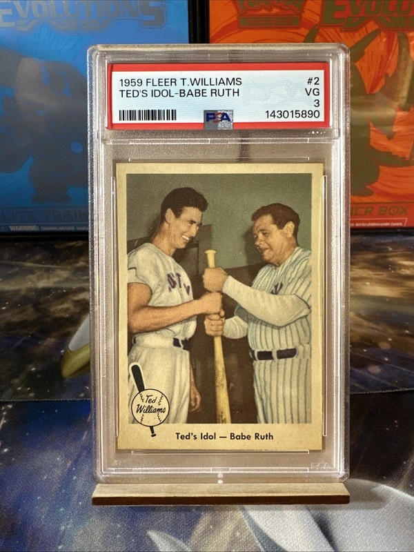 1959 Fleer Ted Williams - Babe Ruth, Ted Williams #2 PSA 3