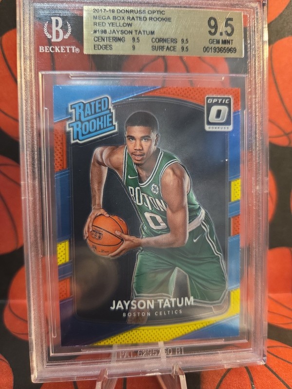 2017-18 Panini Donruss Optic - Rated Rookie Jayson Tatum #198 Red & Yellow (RC)