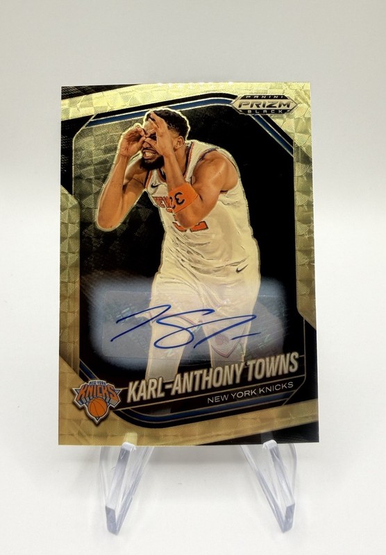 2025 Prizm Black Karl Anthony Towns Gold Vinyl /5 Auto 🔥