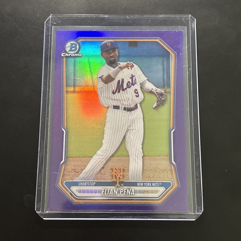 2026 Bowman Chrome Purple Refractor /250 Elian Pena Mets Prospect BCP-91