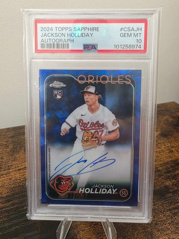 2024 Topps Chrome Sapphire Jackson Holliday Autograph /199 PSA 10