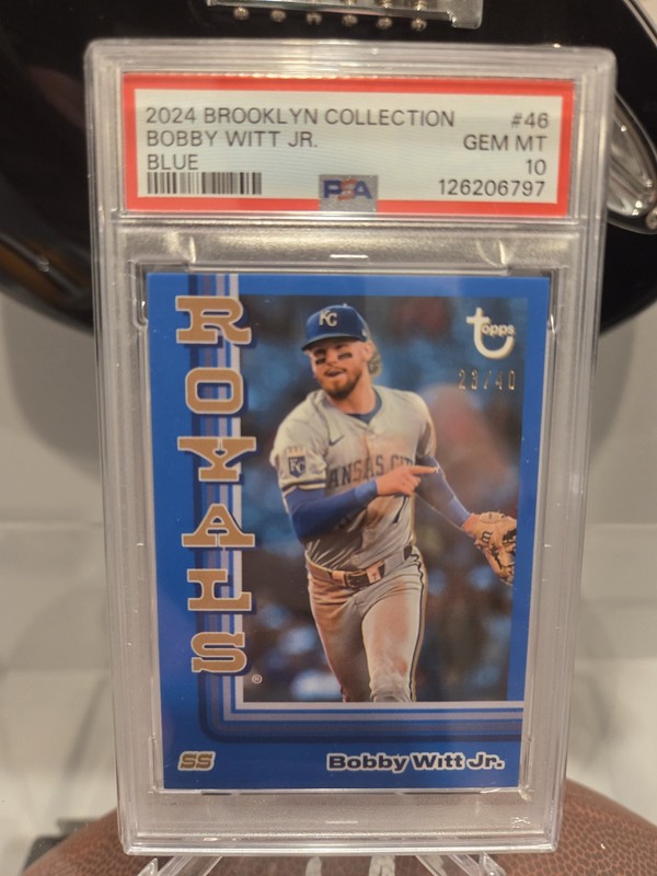2024 Brooklyn Collection Bobby Witt Jr  Blue /40 PSA 10 Royals. READ! PICS!