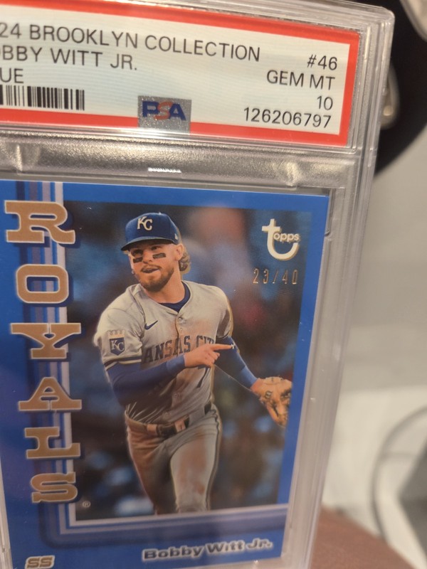 2024 Brooklyn Collection Bobby Witt Jr Blue /40 PSA 10 Royals. READ! PICS! view 2