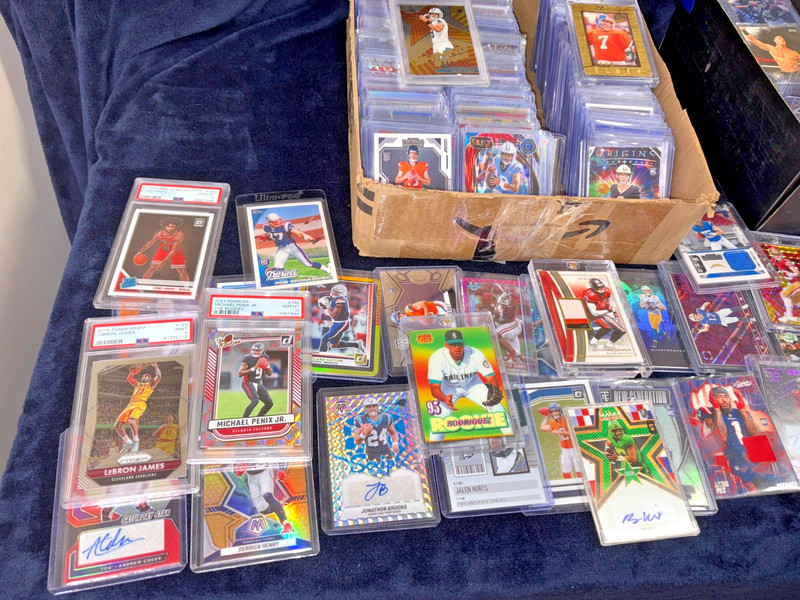 HUGE SPORTS CARD BO NIX AUTO PSA CASE HIT ROOKIE PATCH SSP COLLECTION LOT READ view 2
