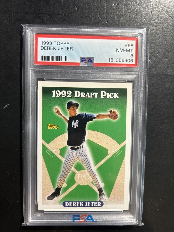1993 Topps - Derek Jeter #98  (RC) PSA 8