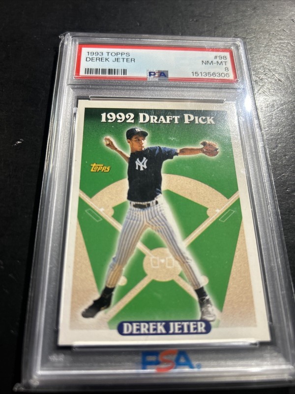 1993 Topps - Derek Jeter #98 (RC) PSA 8 view 2