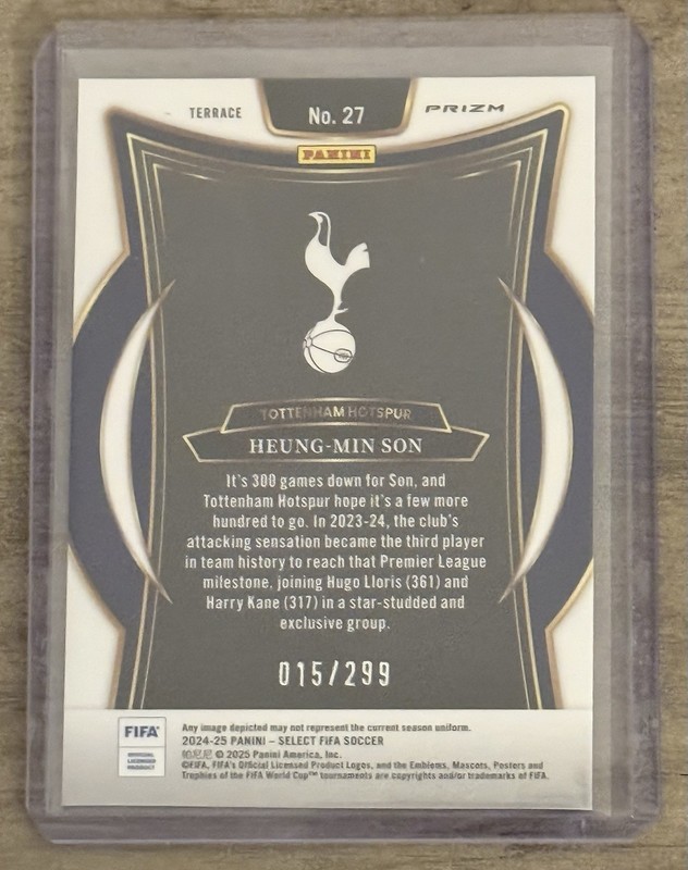 2024-25 Panini Select FIFA - Heung-Min Son Terrace Pink Mojo Prizm /299 #219 view 2