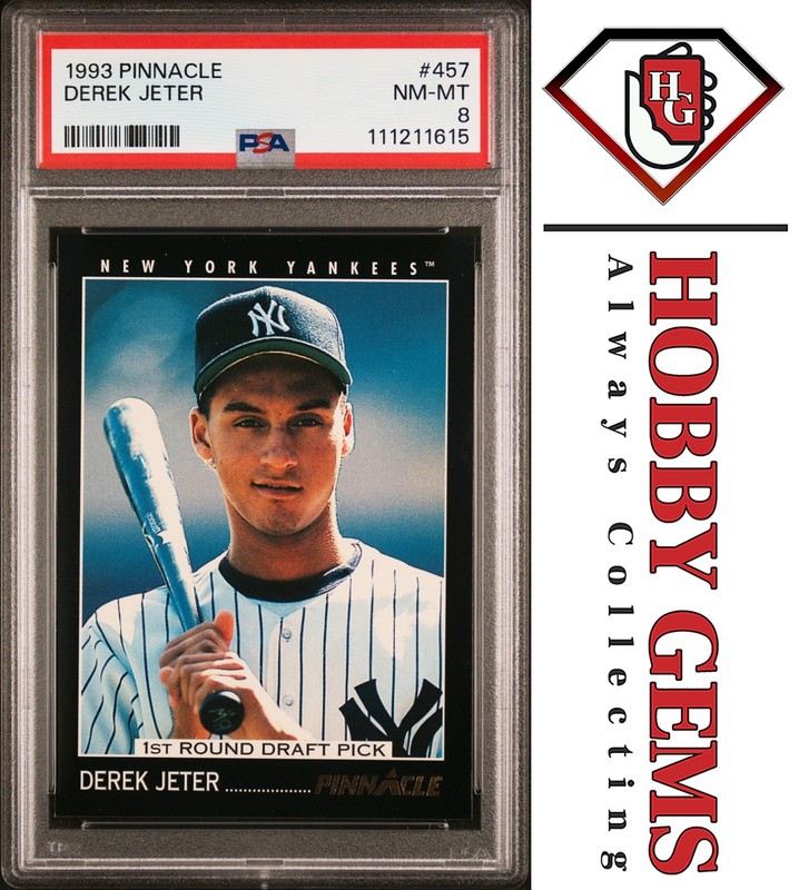 DEREK JETER PSA 8 1993 Pinnacle RC #457