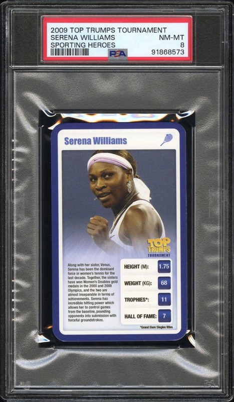SERENA WILLIAMS PSA 8 2009 Top Trumps Tournament Sporting Heroes view 1