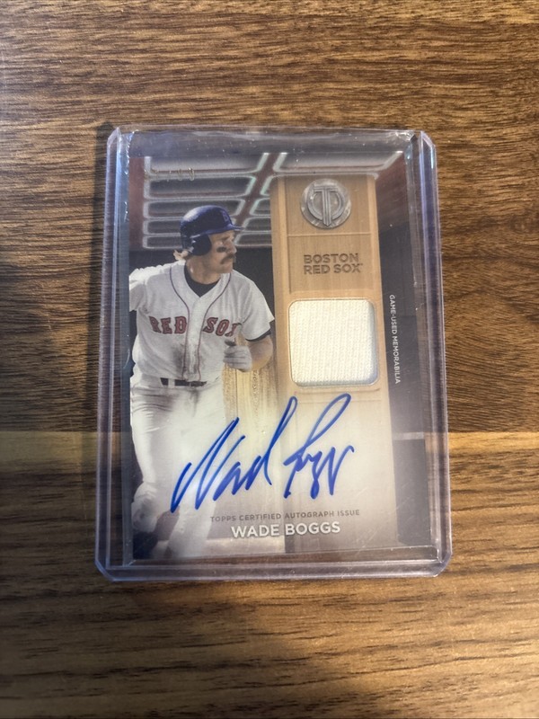 2024 Tribute Wade Boggs Game Used Jersey Auto Autograph /99 Red Sox