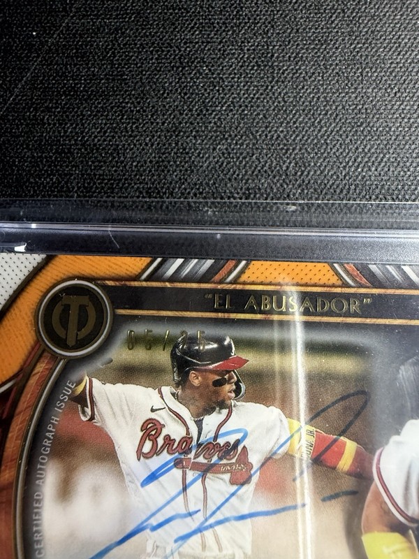 2018 Topps Ronald Acuna JR. Throwback Rookie RC PSA 10 + El Abusador Auto /25! view 2