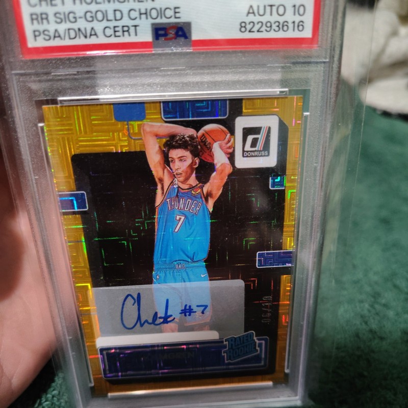 2022 Donruss Choice Chet Holmgren GOLD PRIZM (/10) SSP Rookie RC PSA  Auto 10