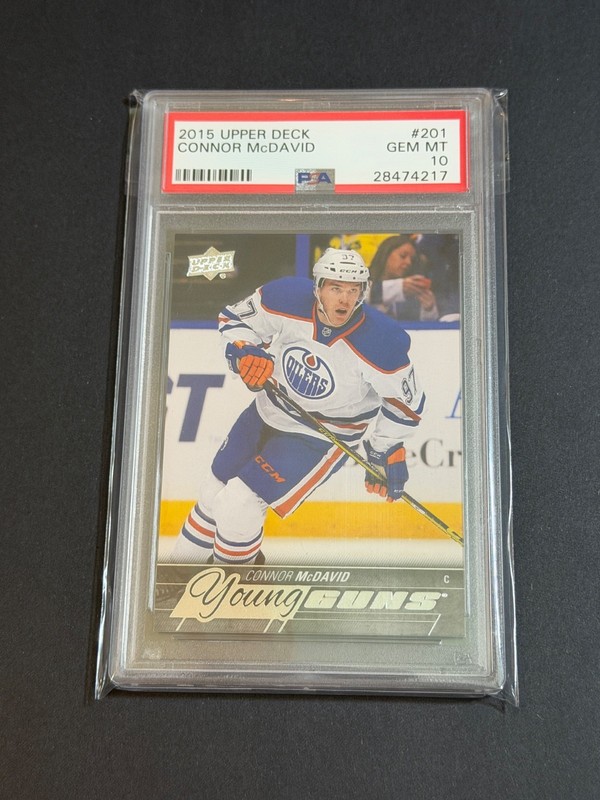 2015-16 UPPER DECK CONNOR MCDAVID YOUNG GUNS PSA 10 - OILERS - #201