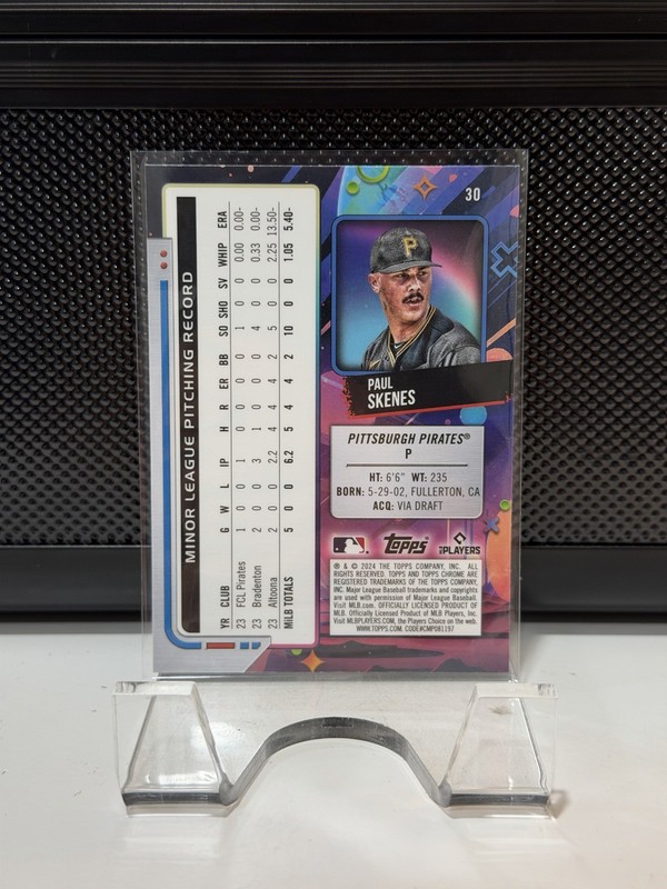 2024 Topps Cosmic Chrome - Paul Skenes #30 (RC) view 2