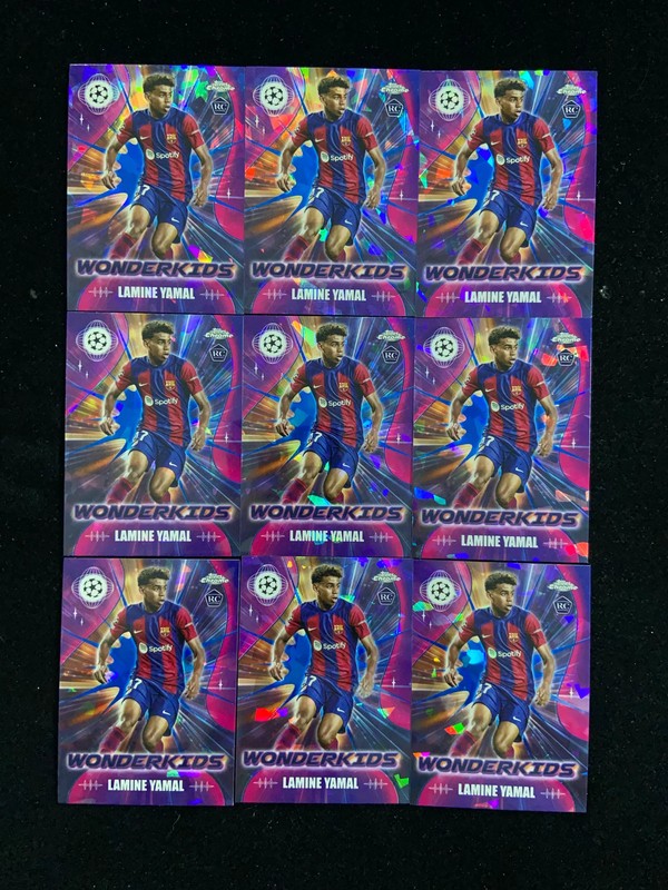 2023-24 Topps Chrome UEFA Sapphire Wonderkids Lamine Yamal RC Lot*9 xxs JW62