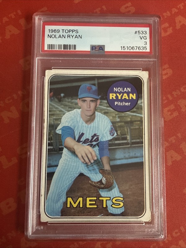 1969 Topps -  Nolan Ryan #533 PSA 3 view 2