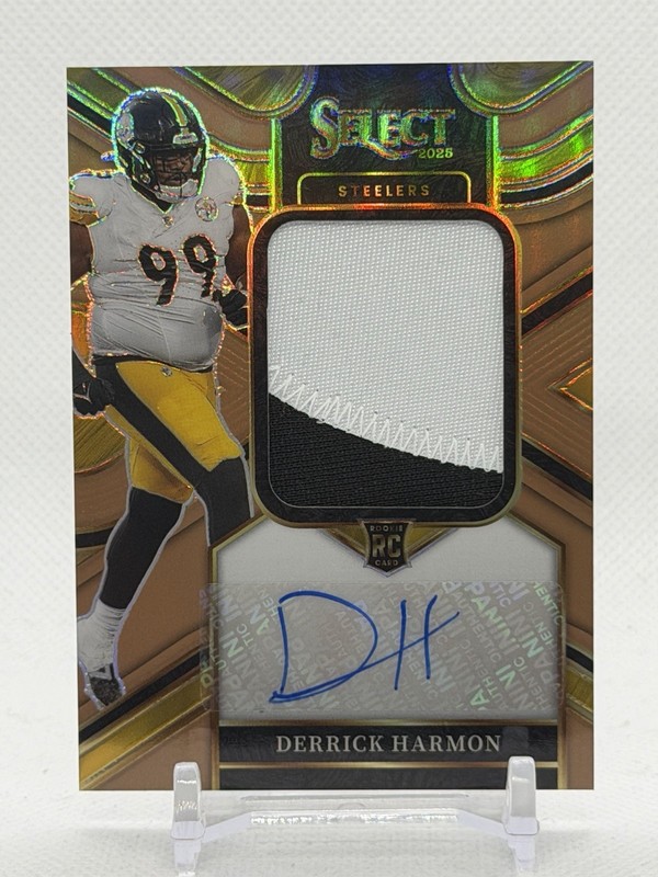 2025 Panini Select Derrick Harmon Rookie Patch Auto /49 #JRS-DHN view 1