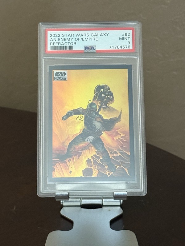 Topps 2022 Star Wars Galaxy #62 An Enemy of the Empire Refractor PSA 9