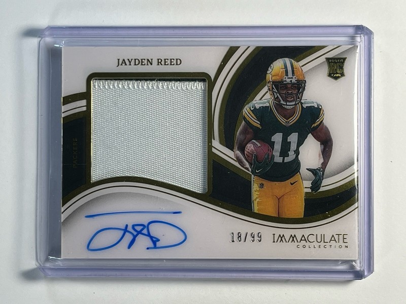 2023 Panini Immaculate - Jayden Reed PP-JRE Rookie Patch Auto /99 RPA Packers