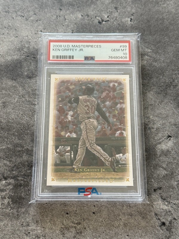 2008 Upper Deck Masterpieces Ken Griffey Jr #99 PSA 10 Low Pop HOF