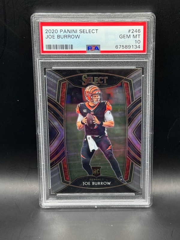 2020 Panini Select Football Club Level Joe Burrow (RC) #246 PSA 10