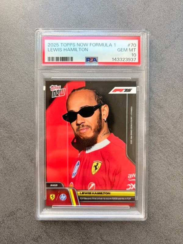 2025 TOPPS NOW FORMULA 1 #70 LEWIS HAMILTON PSA 10