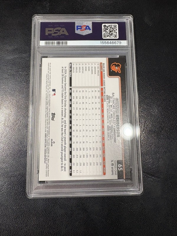 Gunner Henderson 2025 Topps PSA 9 view 2