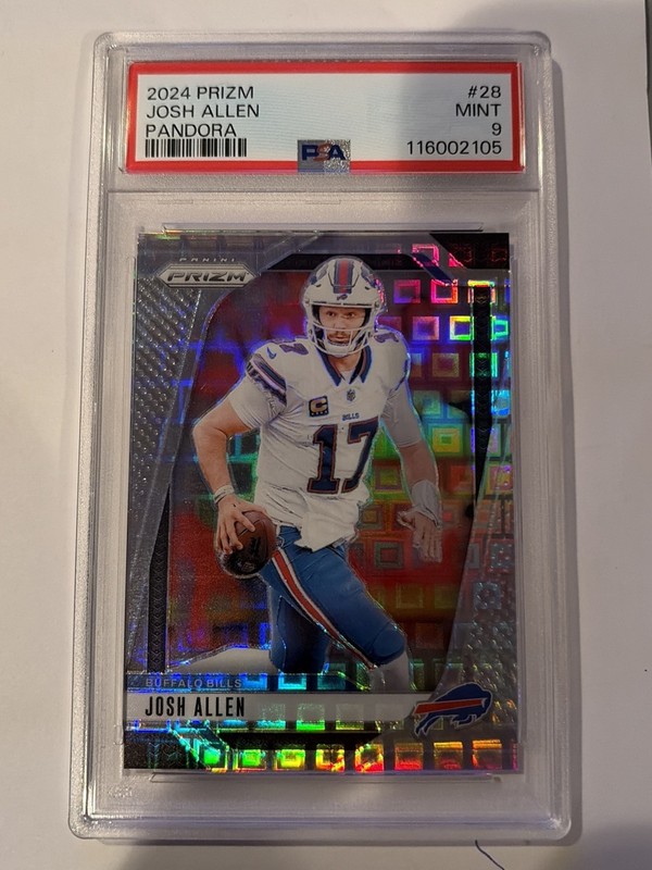 147438661 Josh Allen 2024 Panini Prizm #28 Pandora /400 PSA 9