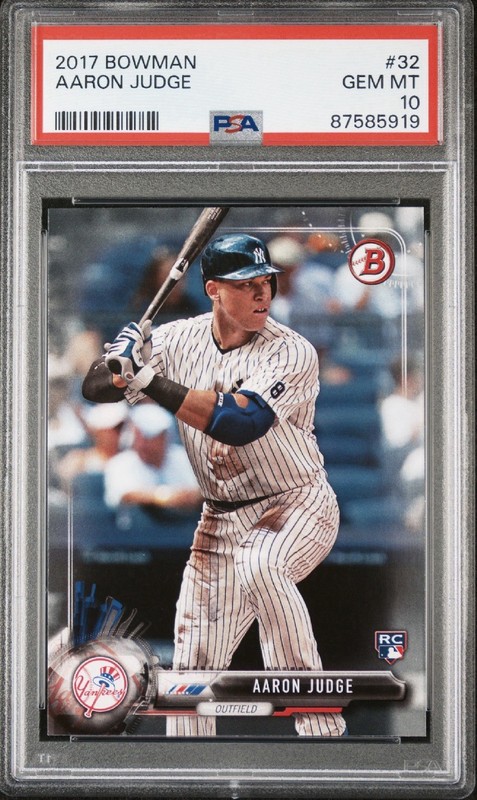 2017 Bowman - Aaron Judge RC ROOKIE PSA 10 GEM MT #32 (RC)